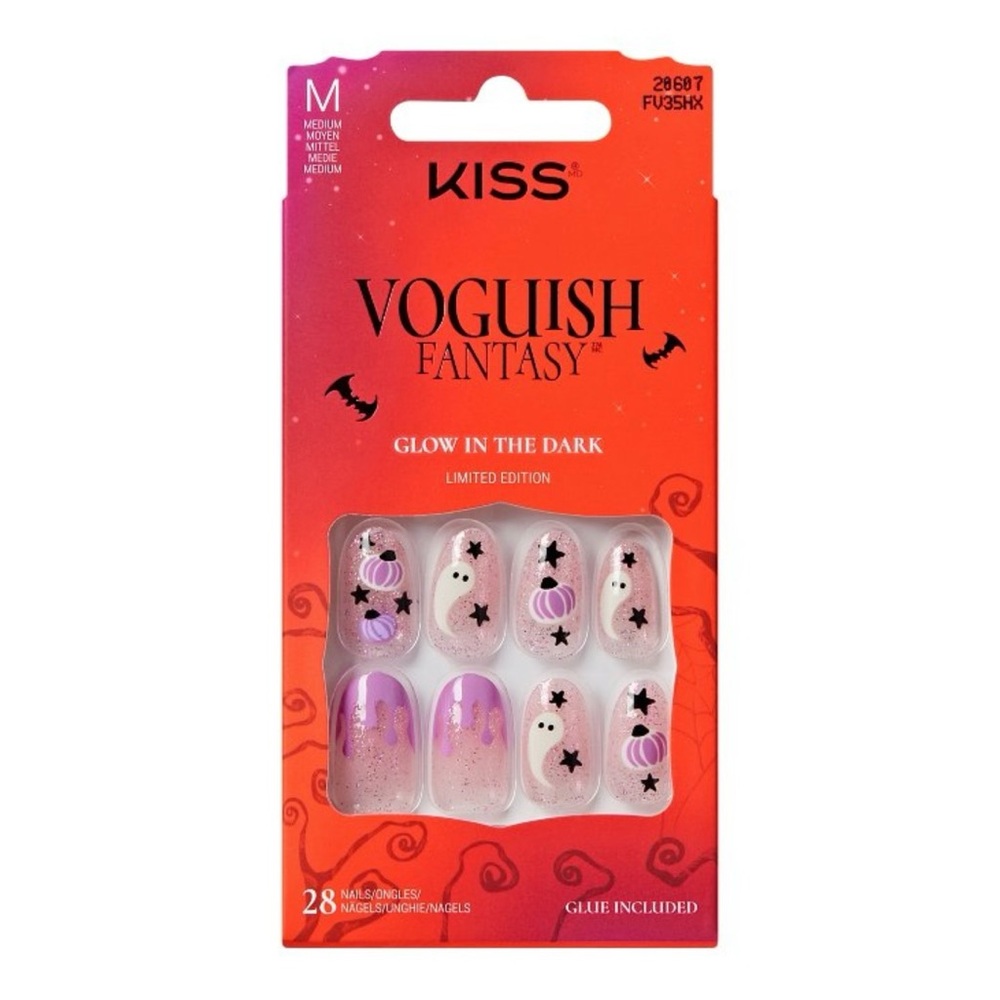 KISS Voguish Fantasy Halloween Nail Set with pumpkins. Brand new! Medium length. - Picture 8 of 10